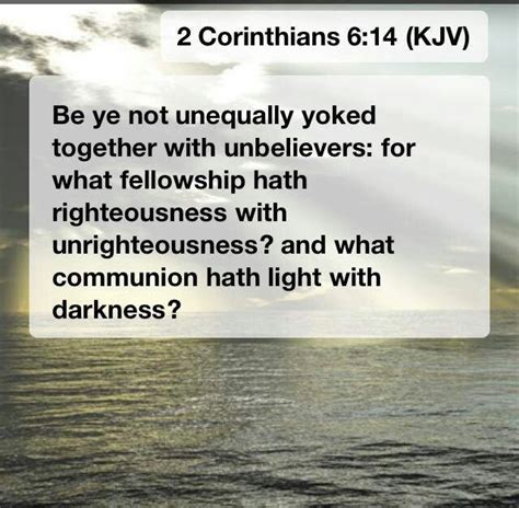 what does 2 corinthians 6:14 mean